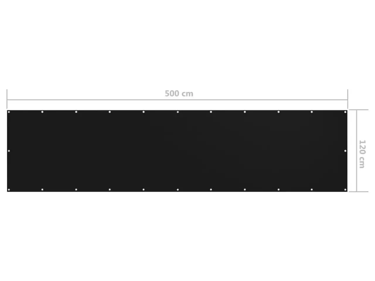Billede 5 - Altanafskærmning 120 × 500 cm i oxfordstof - sort