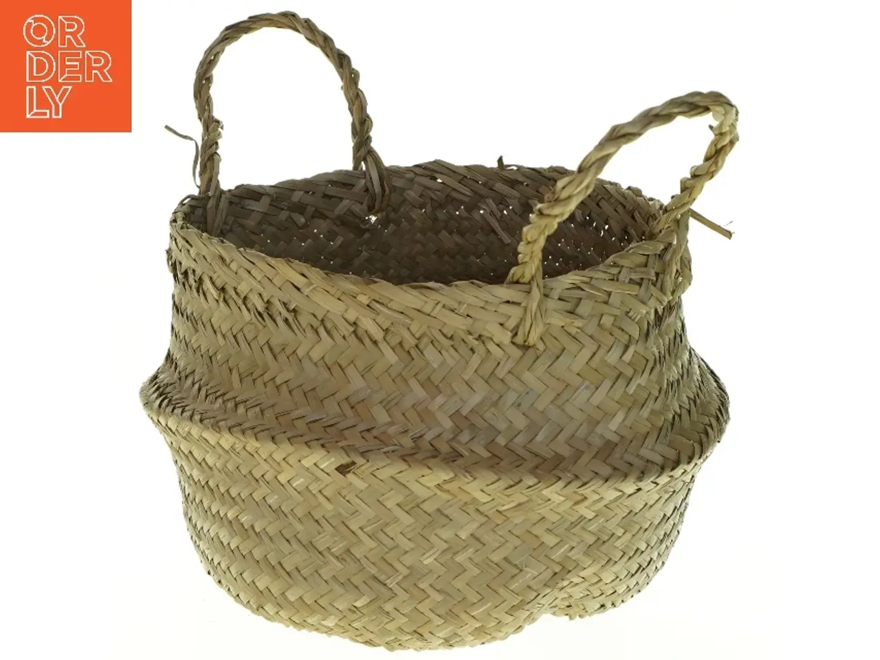 Billede 1 - Flettet kurv med låg (str. 22x13 cm)