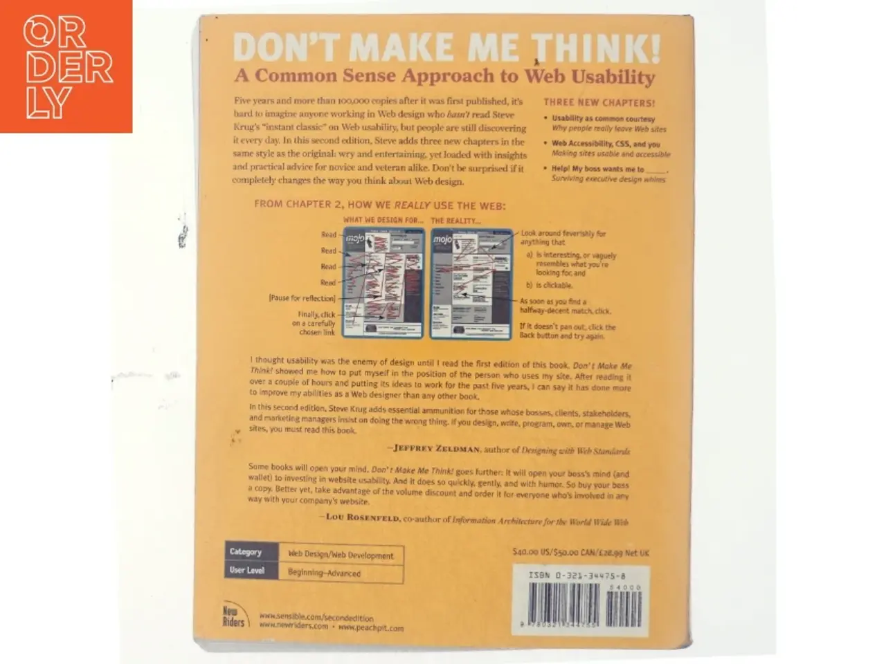 Billede 3 - Don't make me think : a common sence approach to Web usability af Steve Krug (Bog)