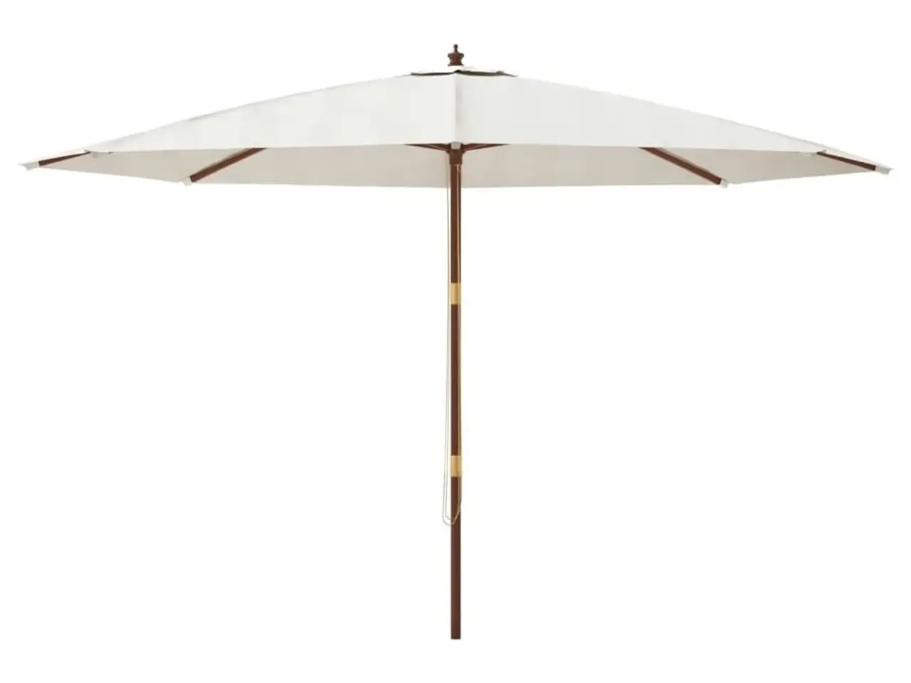 Billede 3 - Haveparasol med træstang 400x273 cm sandfarvet