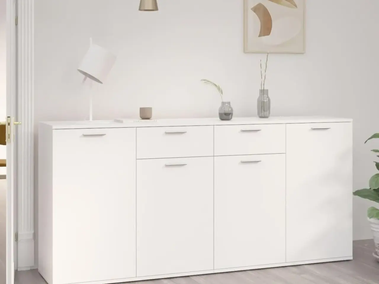 Billede 1 - Skænk 160x36x75 cm konstrueret træ hvid