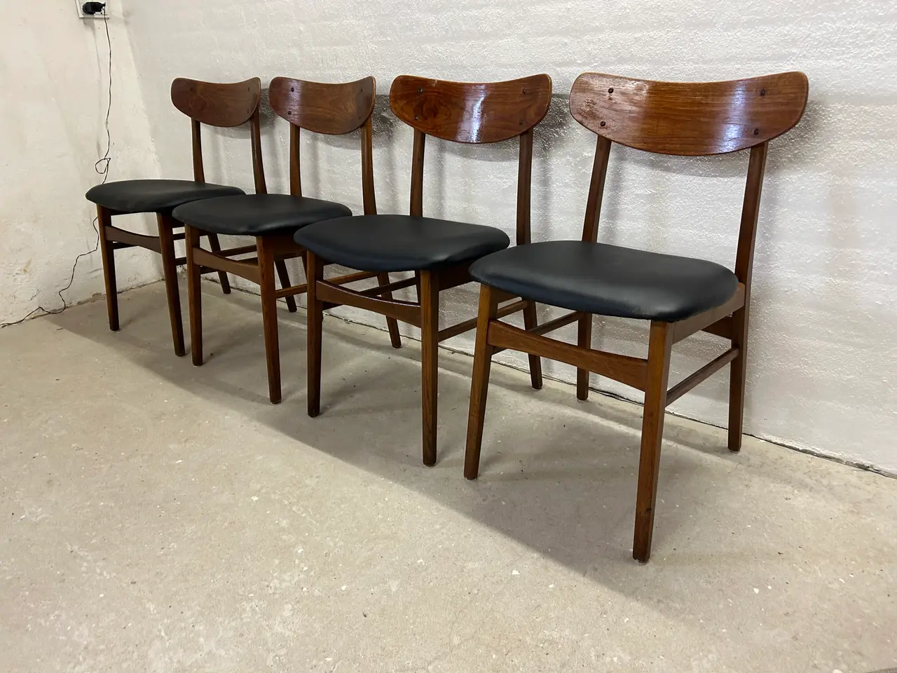 Billede 7 - 4 stk. Farstrup Model 210 spisebordsstole i teak
