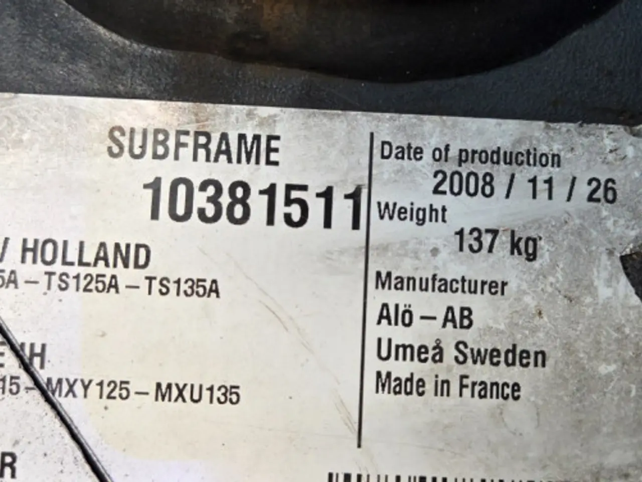 Billede 14 - New Holland TS125A Frontarm Sæt 10381512