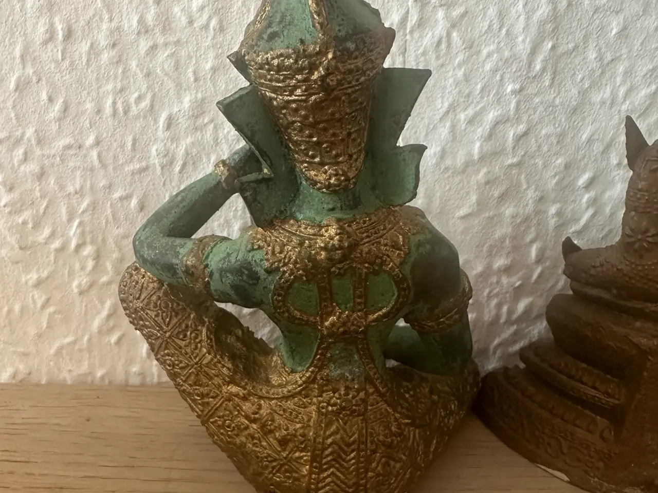 Billede 6 - 3 flotte orientalske metalfigurer – Buddha & musik