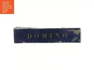 Gammelt Domino spil i æske (str. 24x5,5 cm)