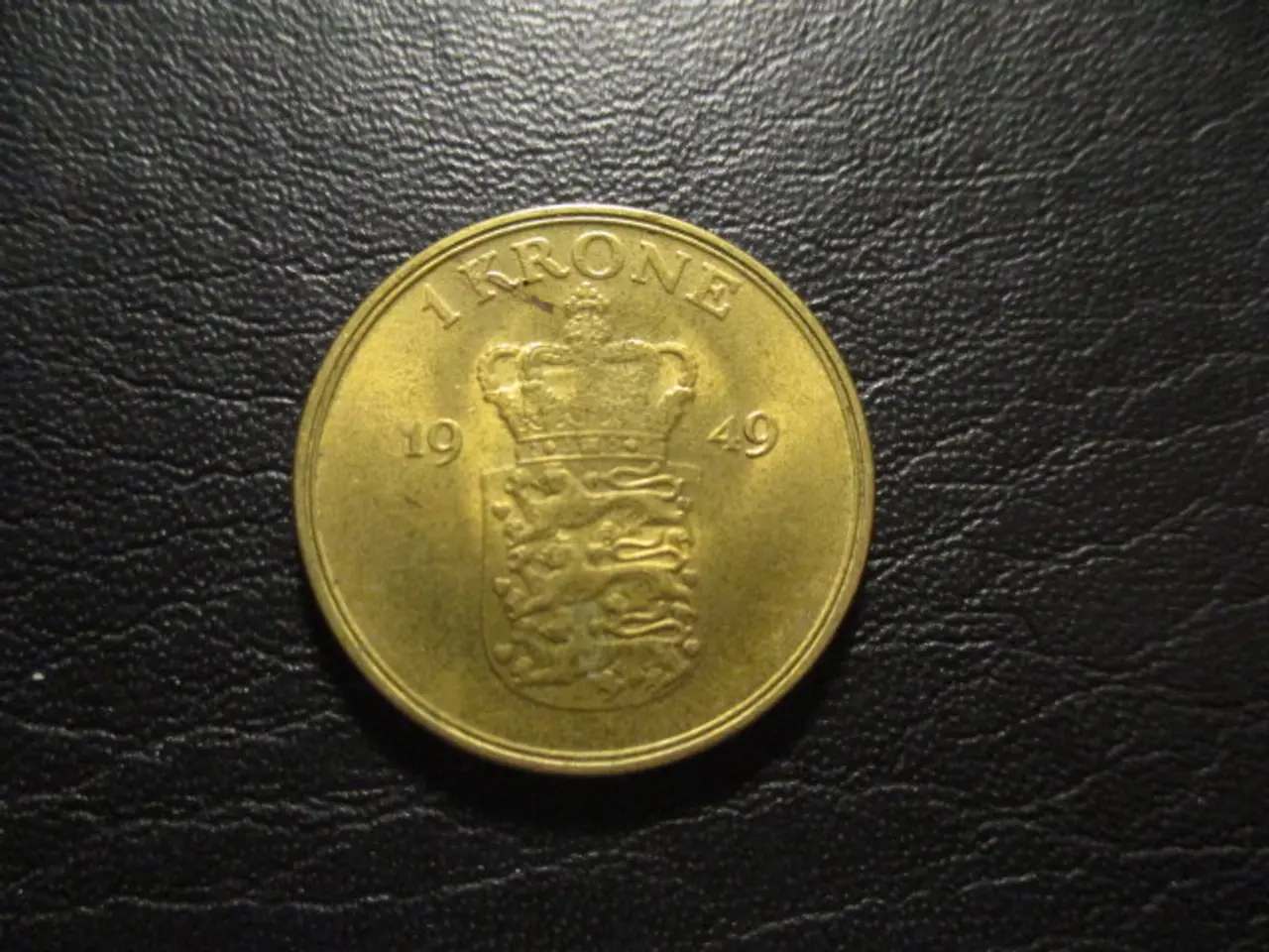 Billede 1 - 1 kr 1949 møntskær