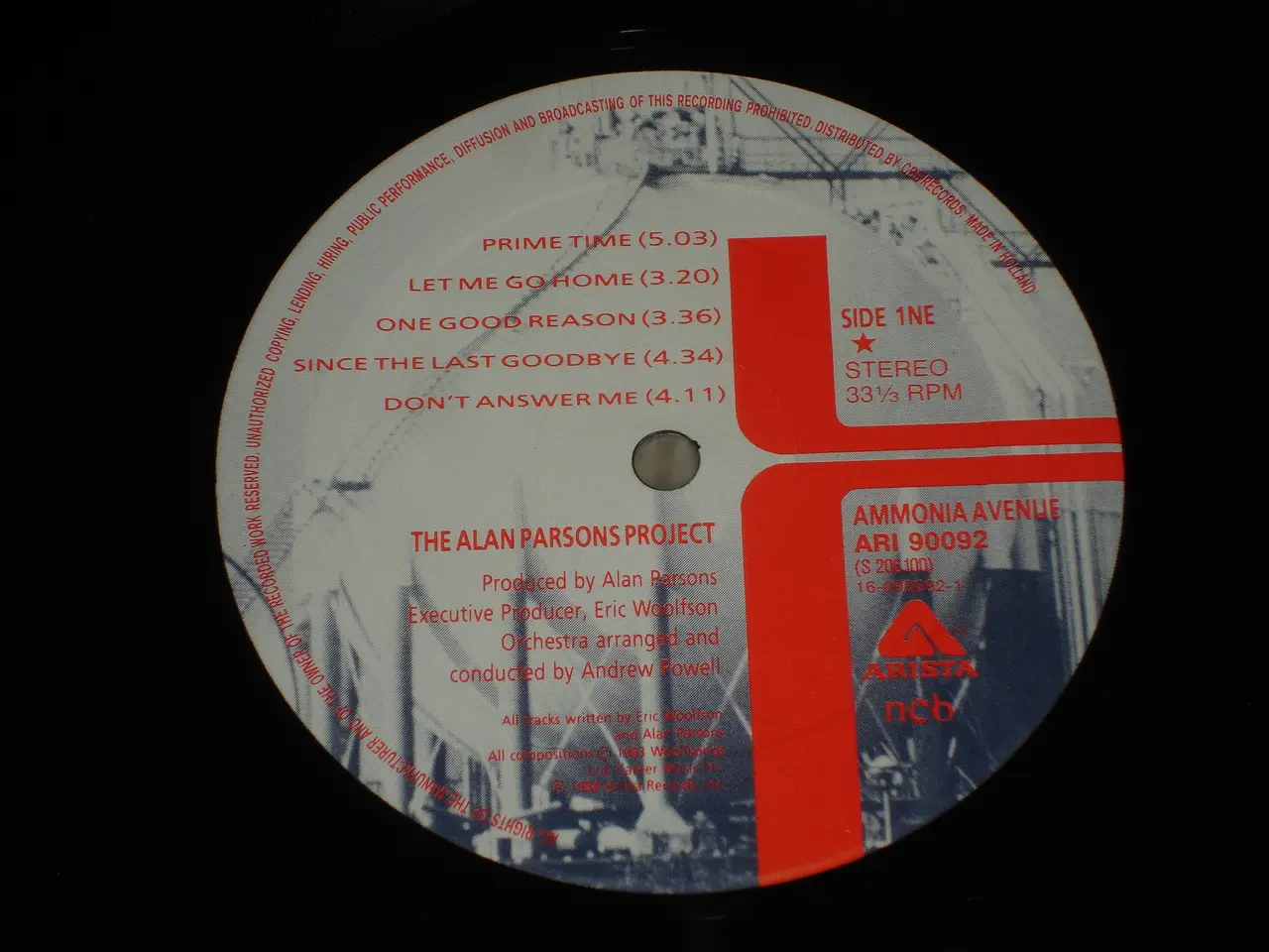 Billede 4 - The Alan Parsons Project – Ammonia Avenue