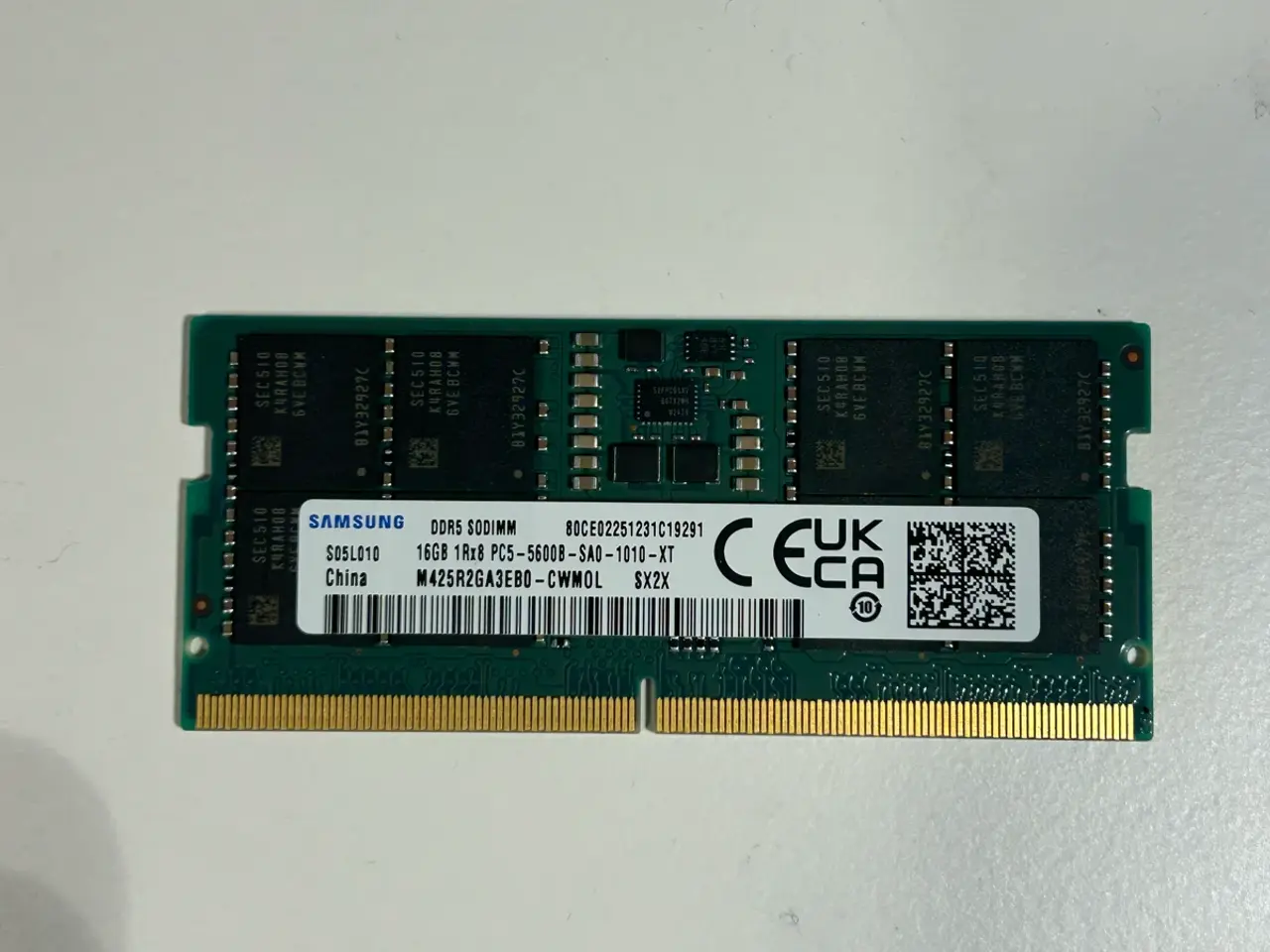 Billede 1 - Samsung 16GB DDR5 5600 MT/s SODIMM RAM
