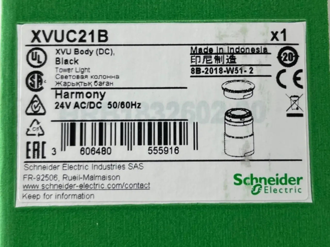 Billede 1 - Schneider Electric XVUC21B Harmony XVU Tower Light