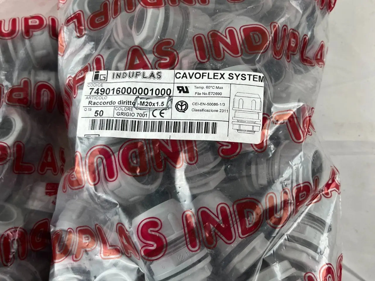 Billede 2 - Induplas Cavoflex M20x1.5 + PG13.5 Straight parti