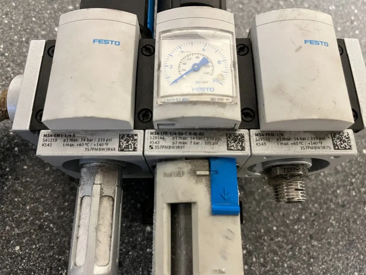 Billede 3 - FESTO MS4 Pneumatic Filter Regulator Unit Gauge