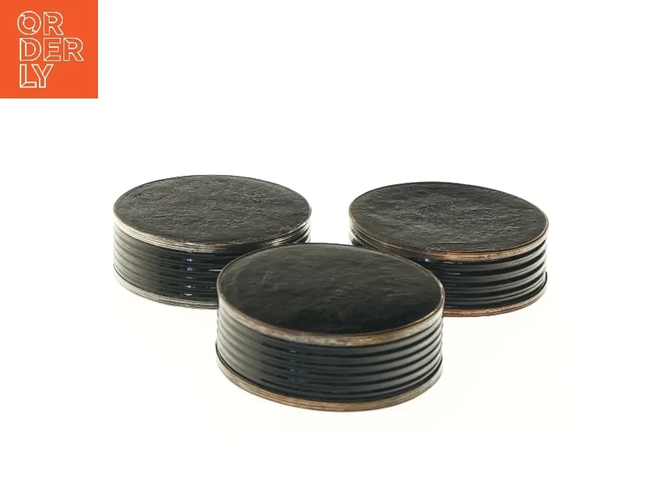 Billede 4 - Sæt af 3 sorte flaskebakker (str. 3 stk Ø 13,5 cm)