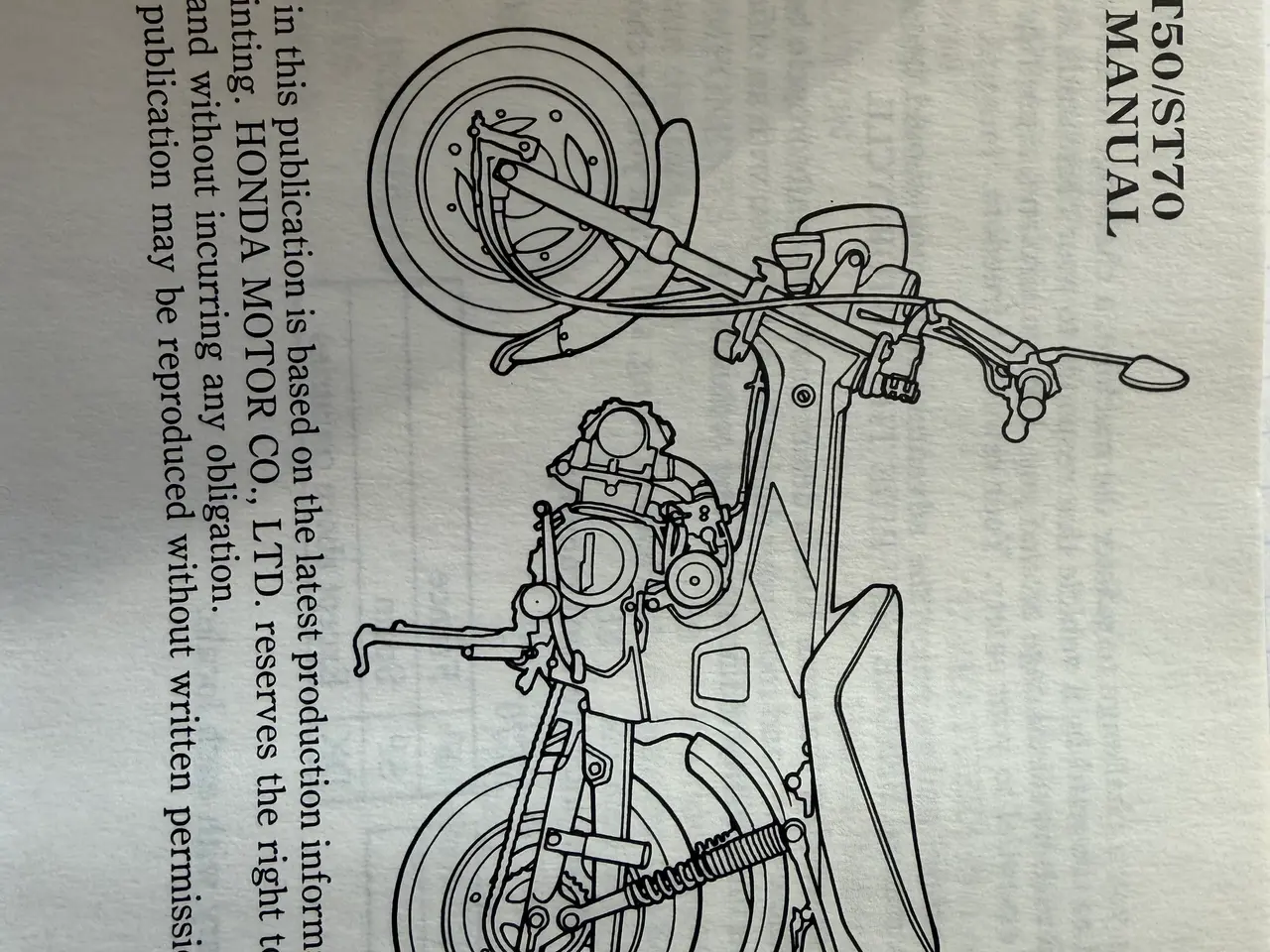 Billede 2 - Manual til Honda Model ST 50+ ST 70