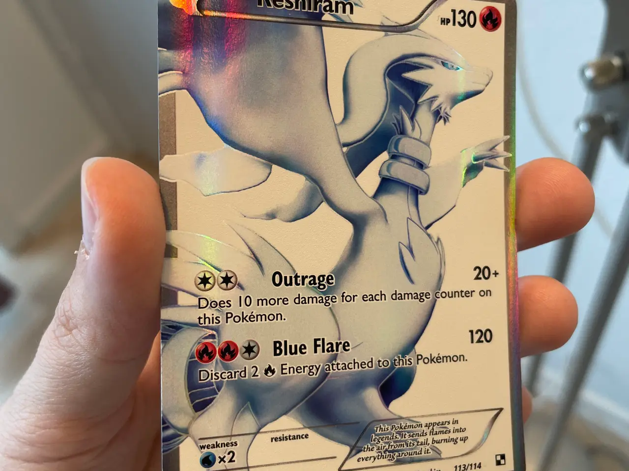 Billede 2 - Reshiram FA (Near Mint) - 113/114 – Black & White