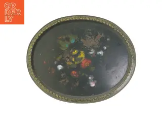 Oval bakke med blomsterdesign (str. 50,5x40,5 cm)
