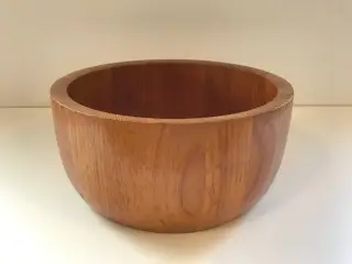 Stor retro teak skål (Nissen Denmark)