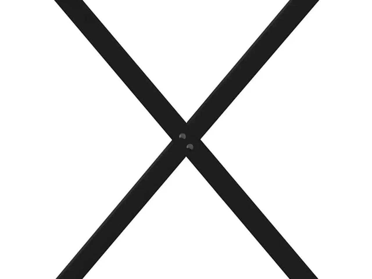 Billede 5 - Spisebordsben i stål - X-form, 2 stk., sort, 70 × (72-73) cm