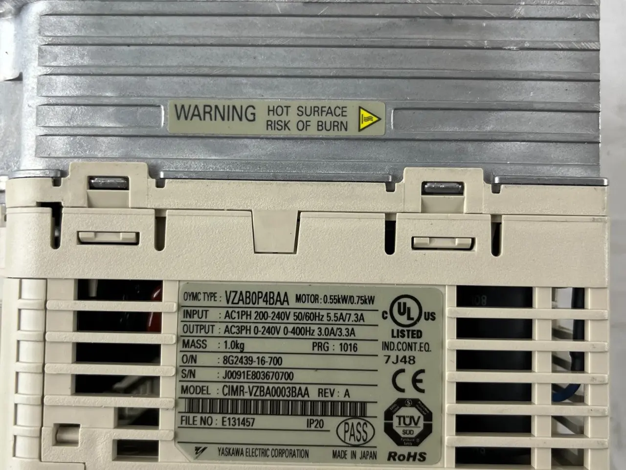 Billede 2 - Omron V1000 CIMR-VZAB0P4BAA Inverter Drive 0.55kW