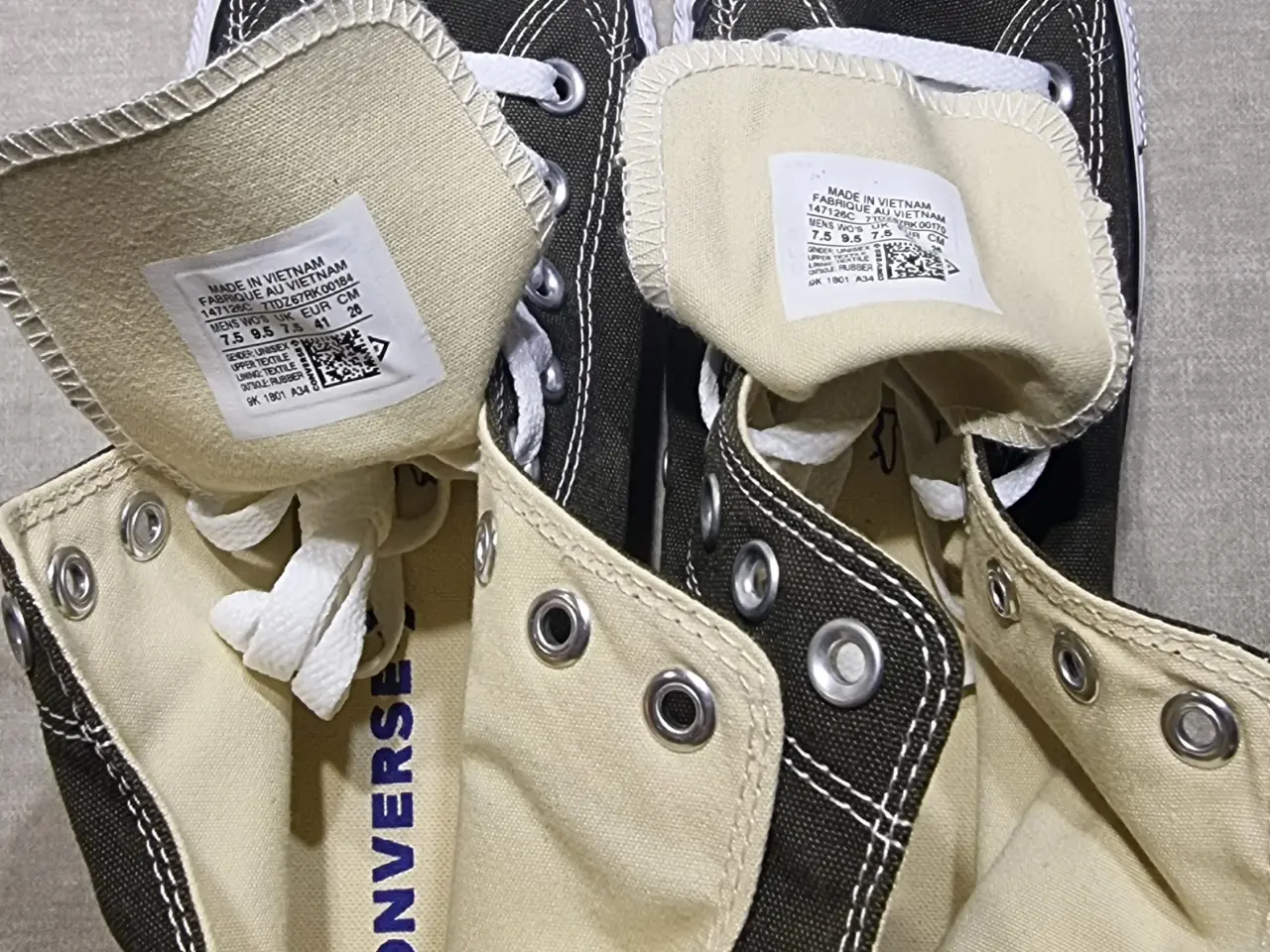 Billede 6 - Helt nye Converse hightops str. 41 oliven grønne
