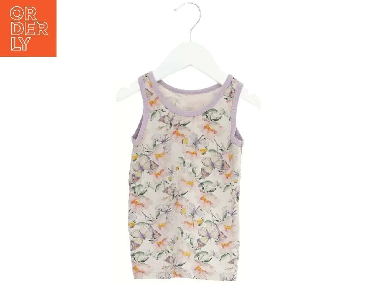 Billede 1 - Ærmeløs bluse med sommerfugleprint (str. 92)