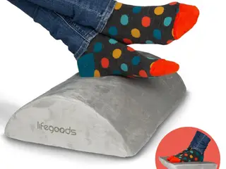 2 stk. lifegoods fodstøtte 43 x 29 x 10,5 cm grå(ubrugt)