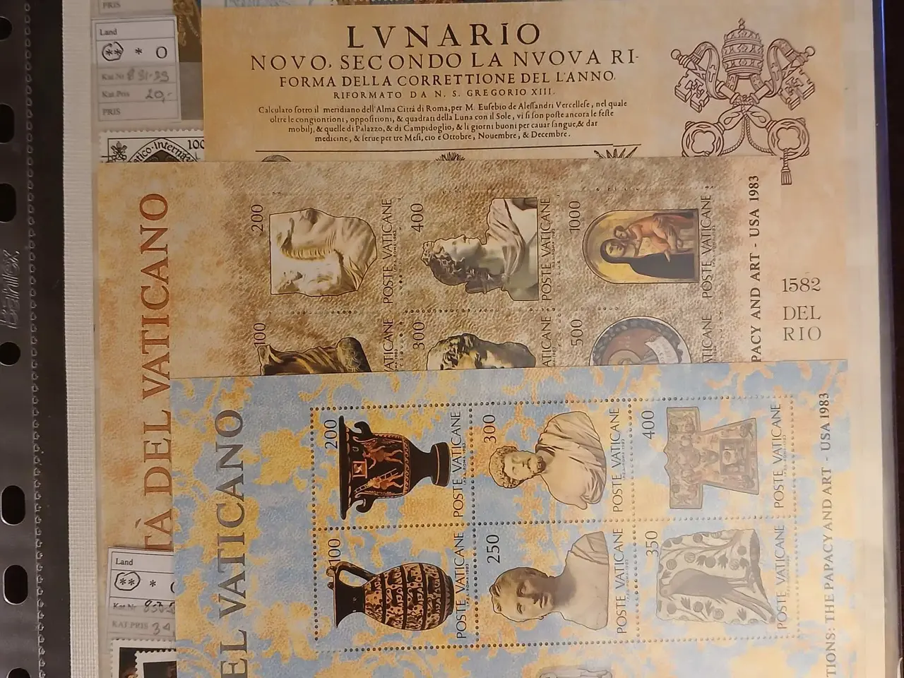 Billede 1 - Vatican (434) planche med 2 sider med miniark