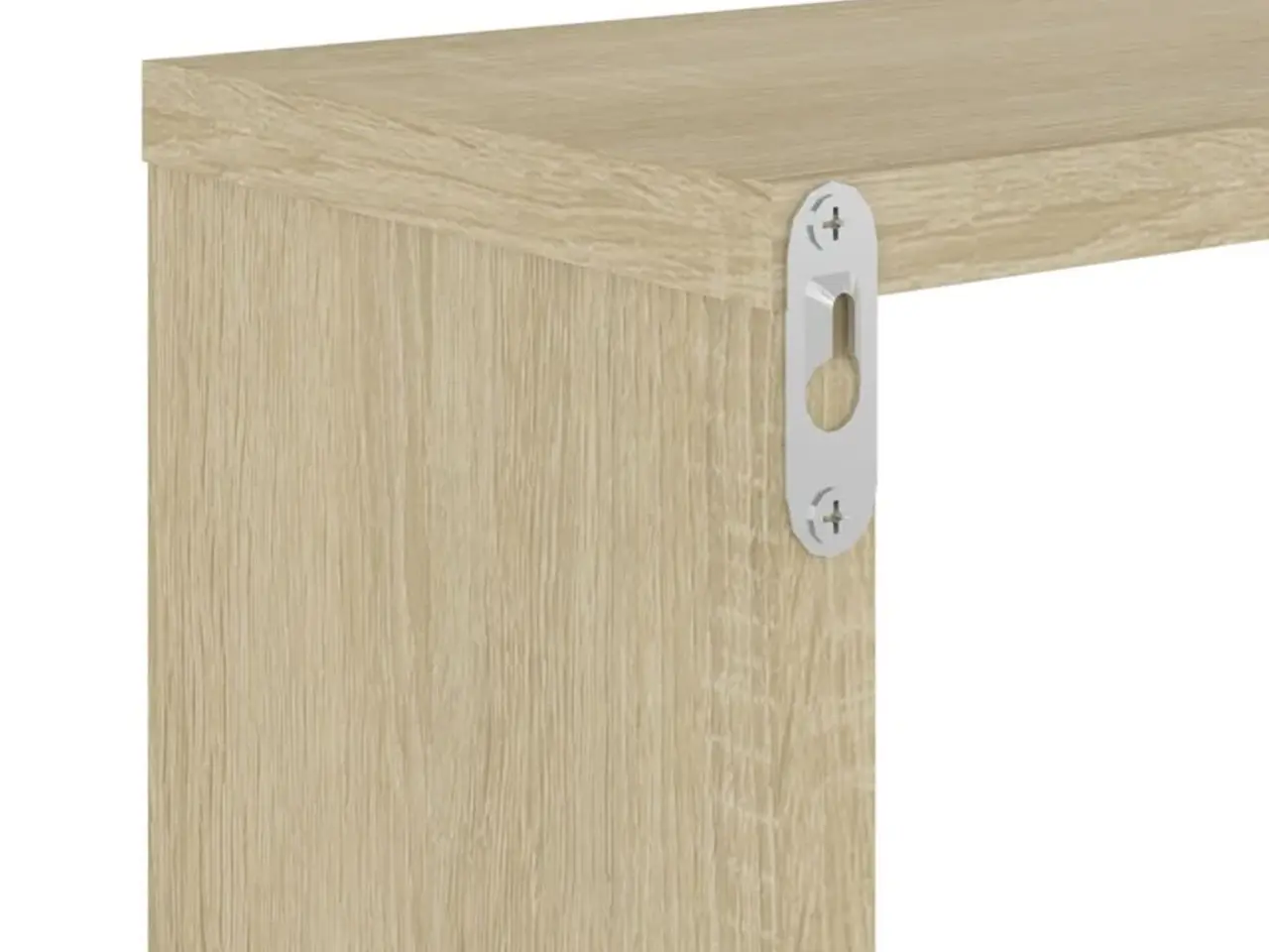 Billede 7 - Væghylder 2 stk. 100x15x20 cm konstrueret træ sonoma-eg