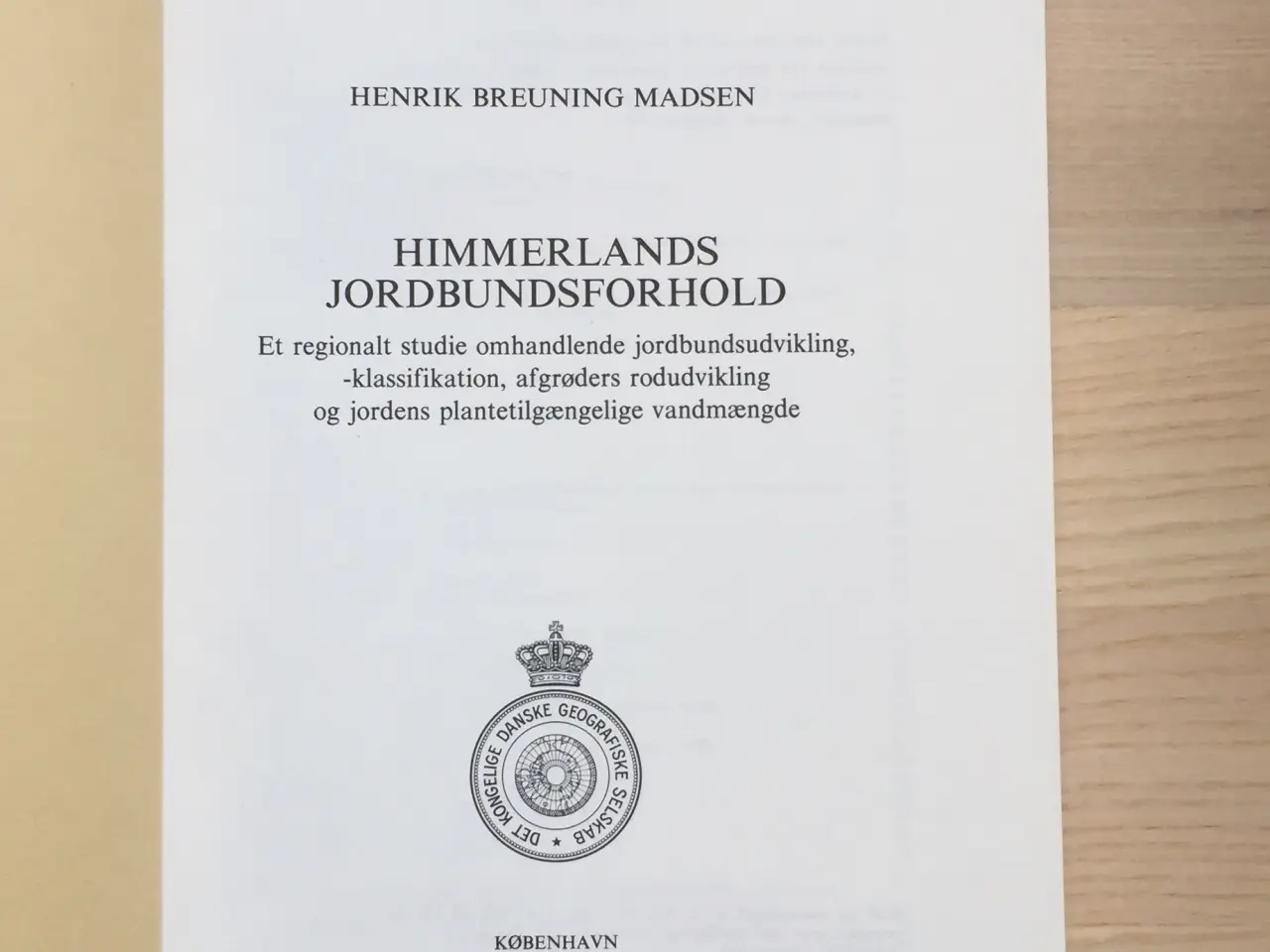 Billede 2 - H. Breuning Madsen: Himmerlands jordbundsforhold