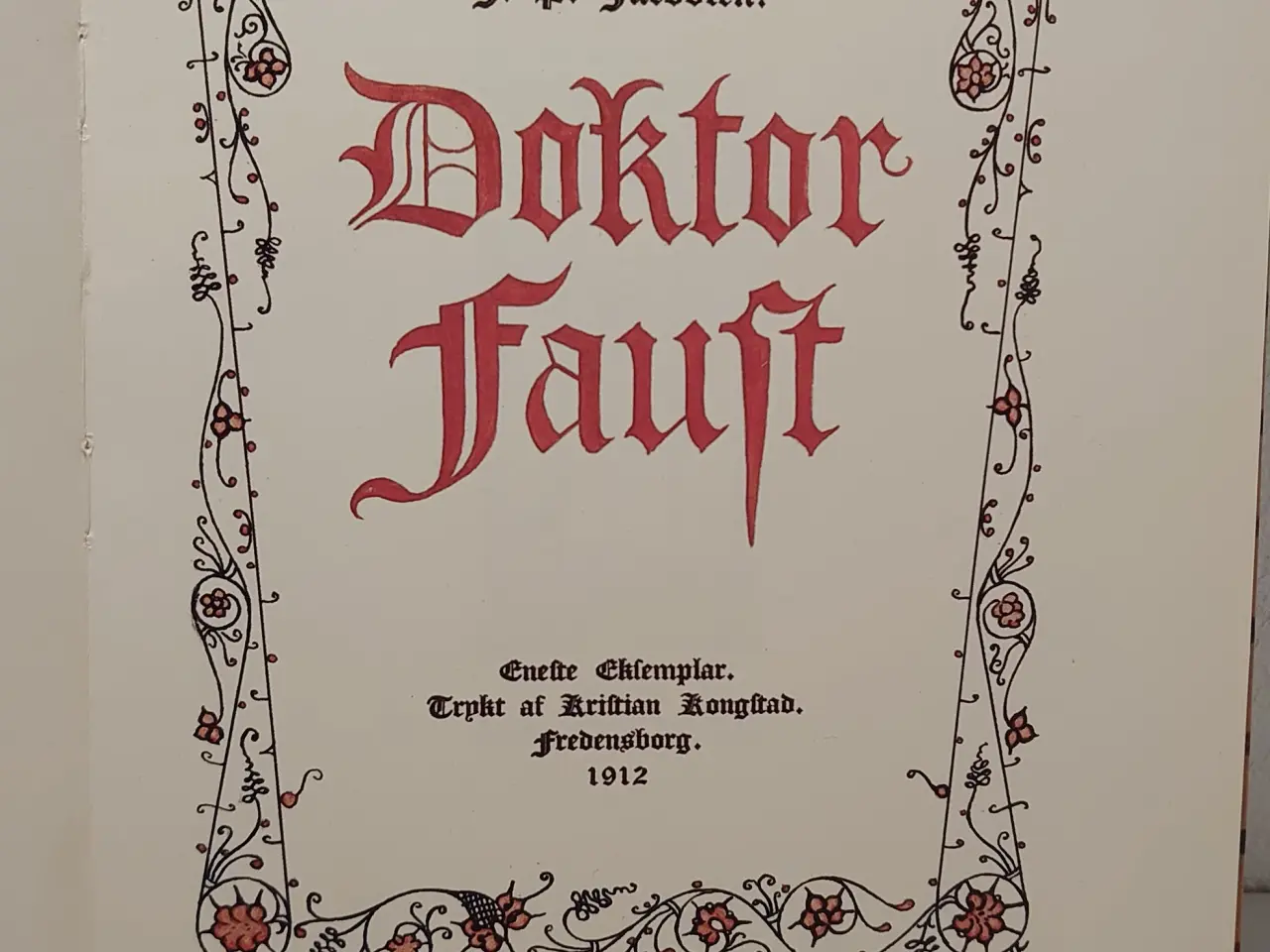 Billede 5 - J.P.Jacobseb: Doktor Faust. Trykt i 1982.