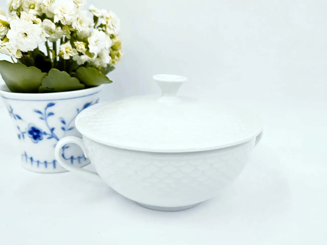 Billede 4 - Hvid Elegance Bouillonkop Porcelæn 