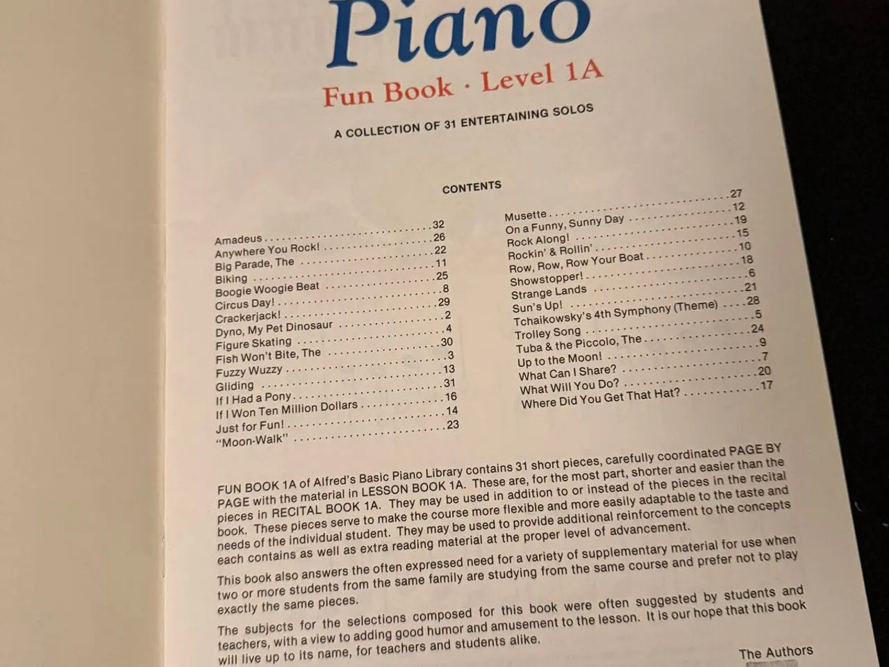 Billede 2 - Alfred's Basic Piano Library – Fun Book Level 1A