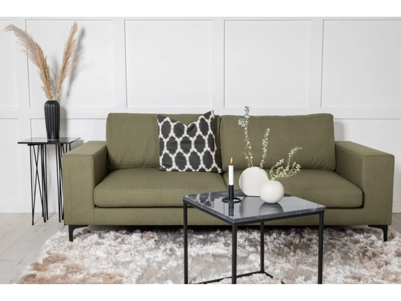 Billede 8 - Bolero 3 personers Sofa - Sort og Grøn