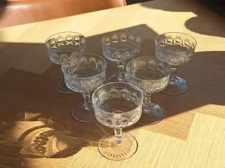 Seks likørglas