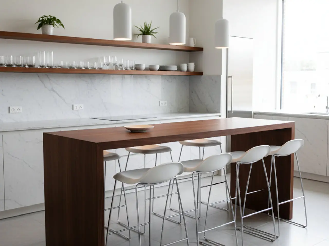 Billede 2 - GUBI 3D Bar Stool Barstol – Hvid/Krom Stel SH 75 cm