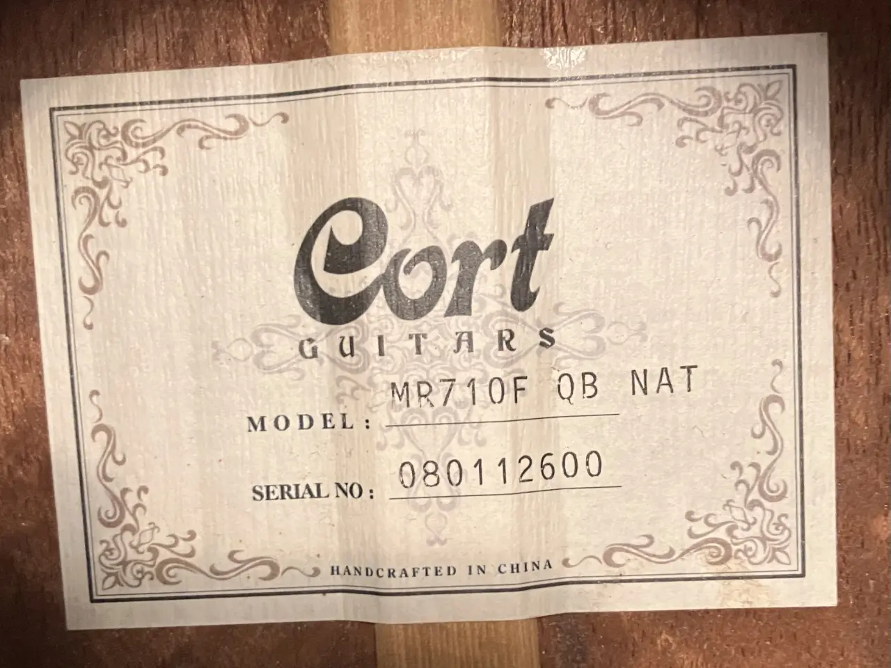 Billede 2 - Halv akustisk Cort Model MR710F QB NAT