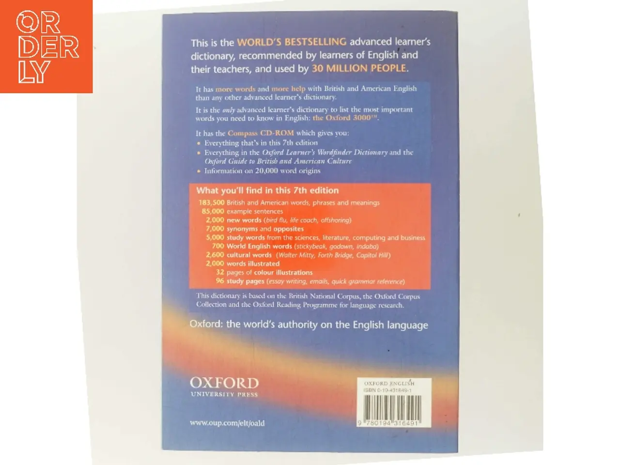 Billede 3 - Oxford Advanced Learner's Dictionary af Hornby, a. S. (Bog)