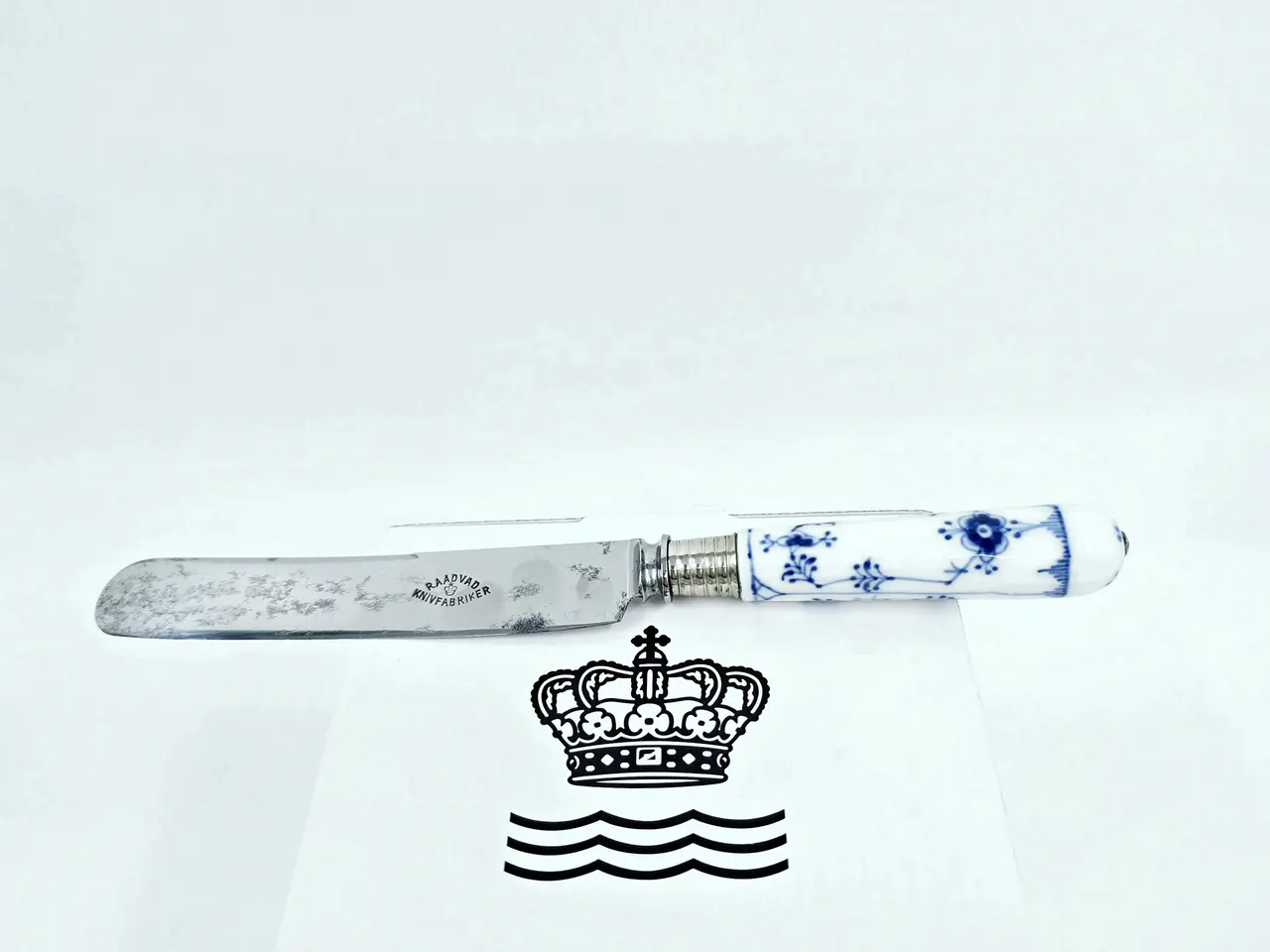 Billede 1 - Musselmalet Riflet Smørkniv