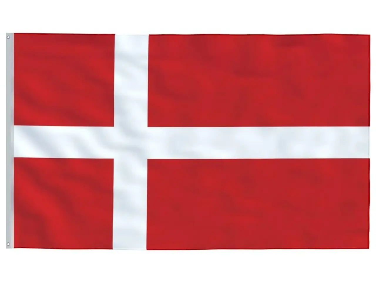 Billede 4 - Danmark flag og teleskopisk flagstang 6,08 m i aluminium