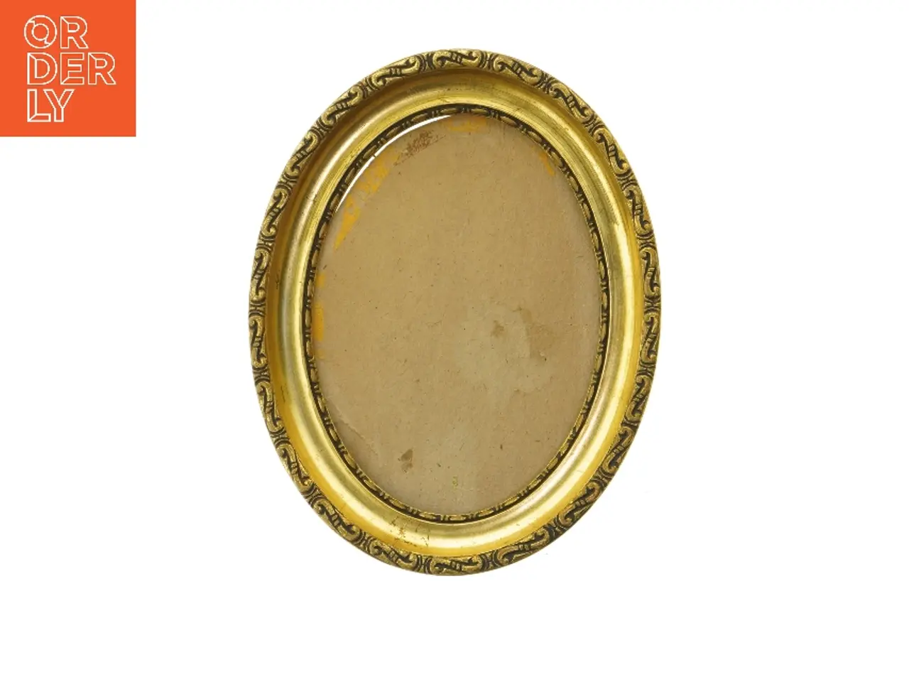 Billede 1 - Guld oval fotoramme (str. 25 cm)
