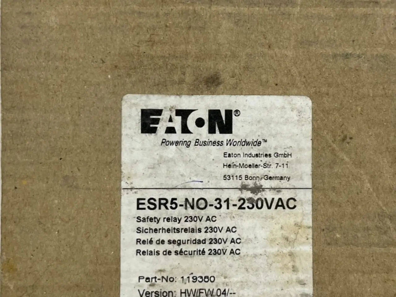 Billede 2 - Eaton ESR5-NO-31-230VAC sikkerhedsrelæ 230V AC 3