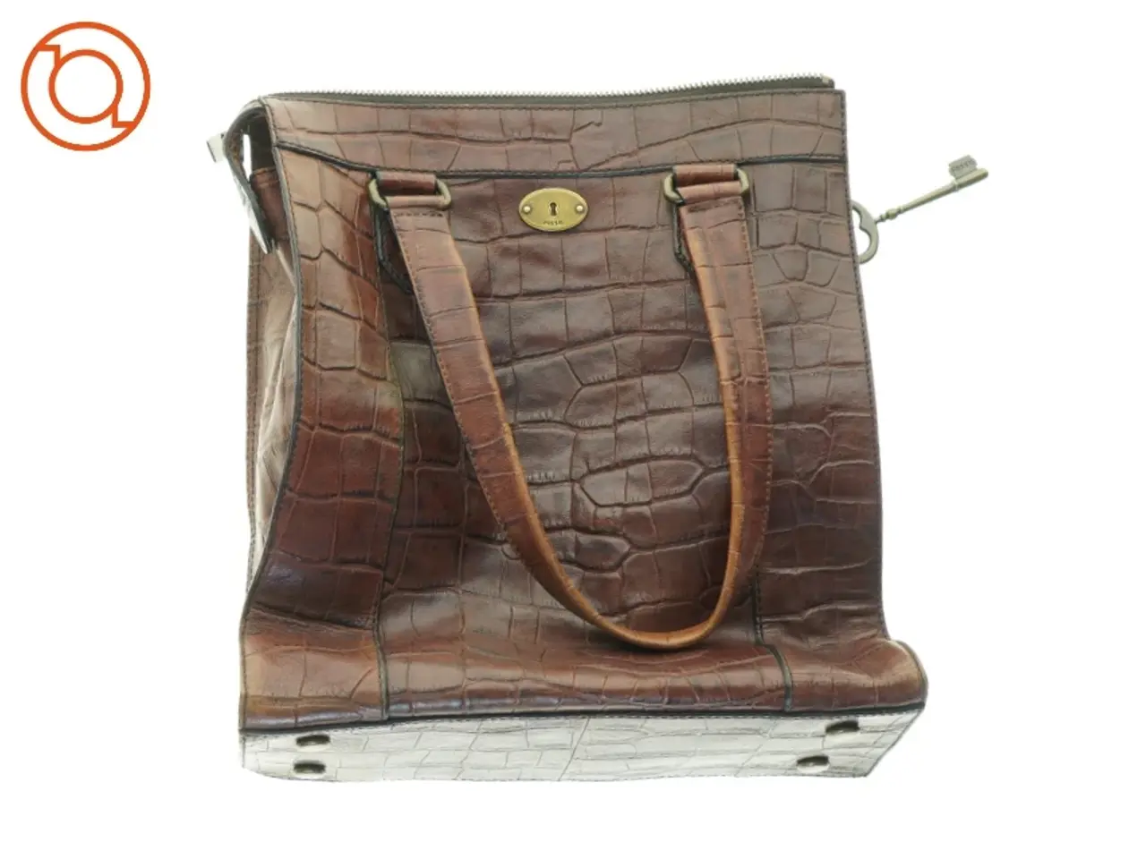 Billede 4 - Læder skuldertaske fra Fossil (str. 36 x 36 x 13 cm)