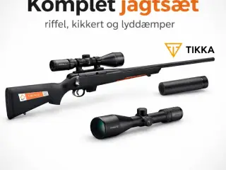 Tikka T1X incl. kikkert og lyddæmper salonriffelsæt-JF3408-kal 22 lr