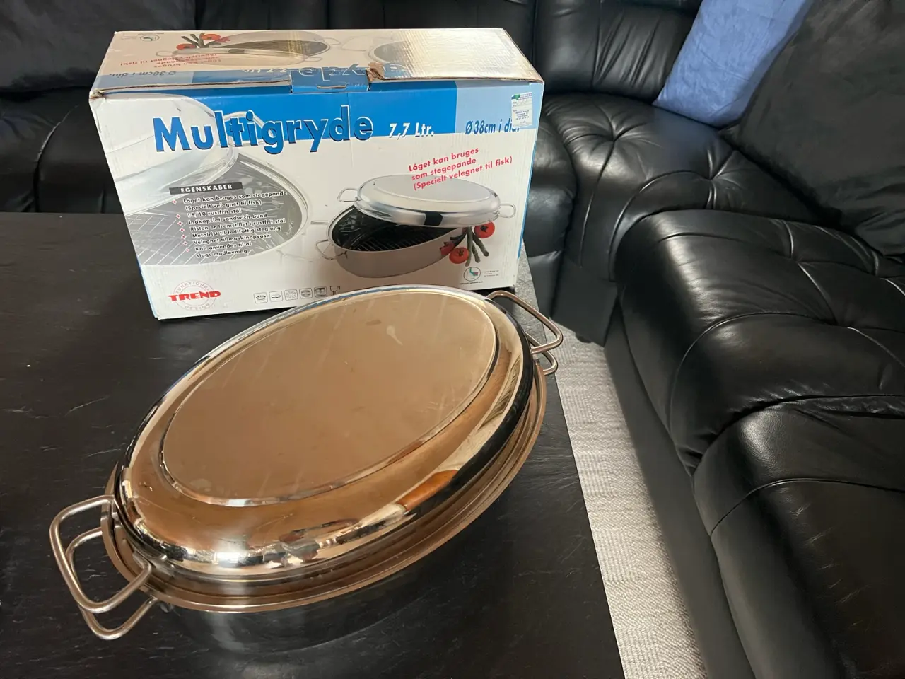 Billede 1 - Fiskegryde i 18/10 rustfri stål 7,7 l 