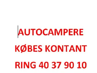 Delintegrerede autocampere købes kontant