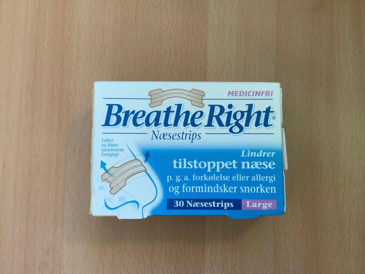 Billede 1 - Breathe Rigth Næsestrips 30 stk. Store