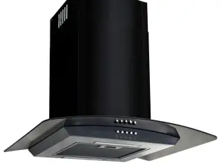 Vægmonteret emhætte rustfrit stål 756 m³/t. 60 cm sort