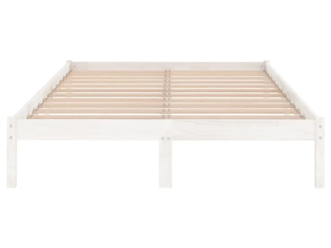 Billede 4 - Sengestel 180 x 200 cm i massivt fyrretræ - hvid