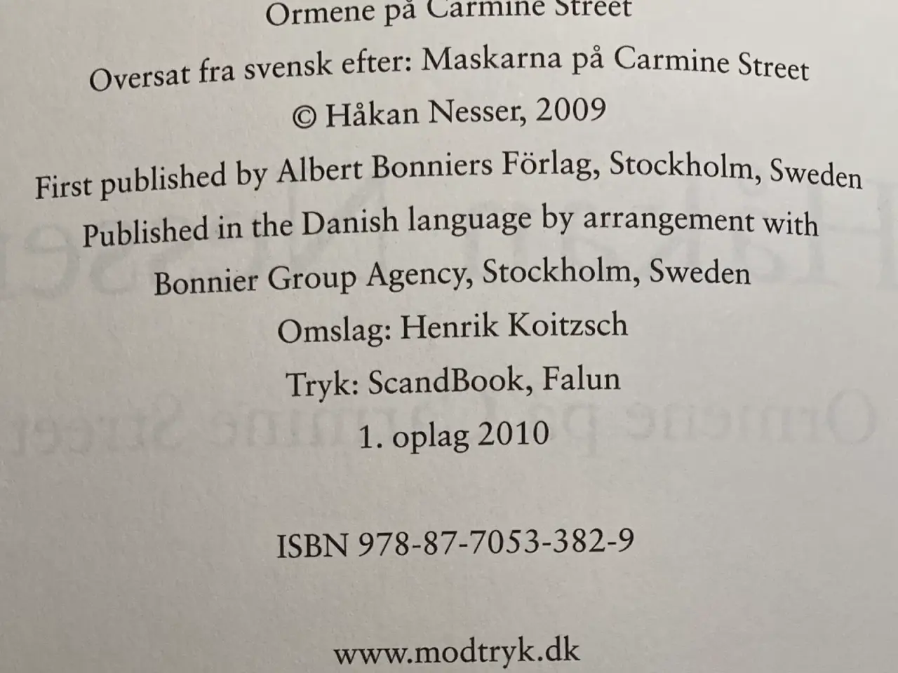 Billede 4 - Ormene på Carmine Street af Håkan Nesser