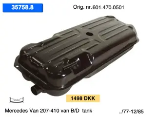 Mercedes Van 207-410 tank