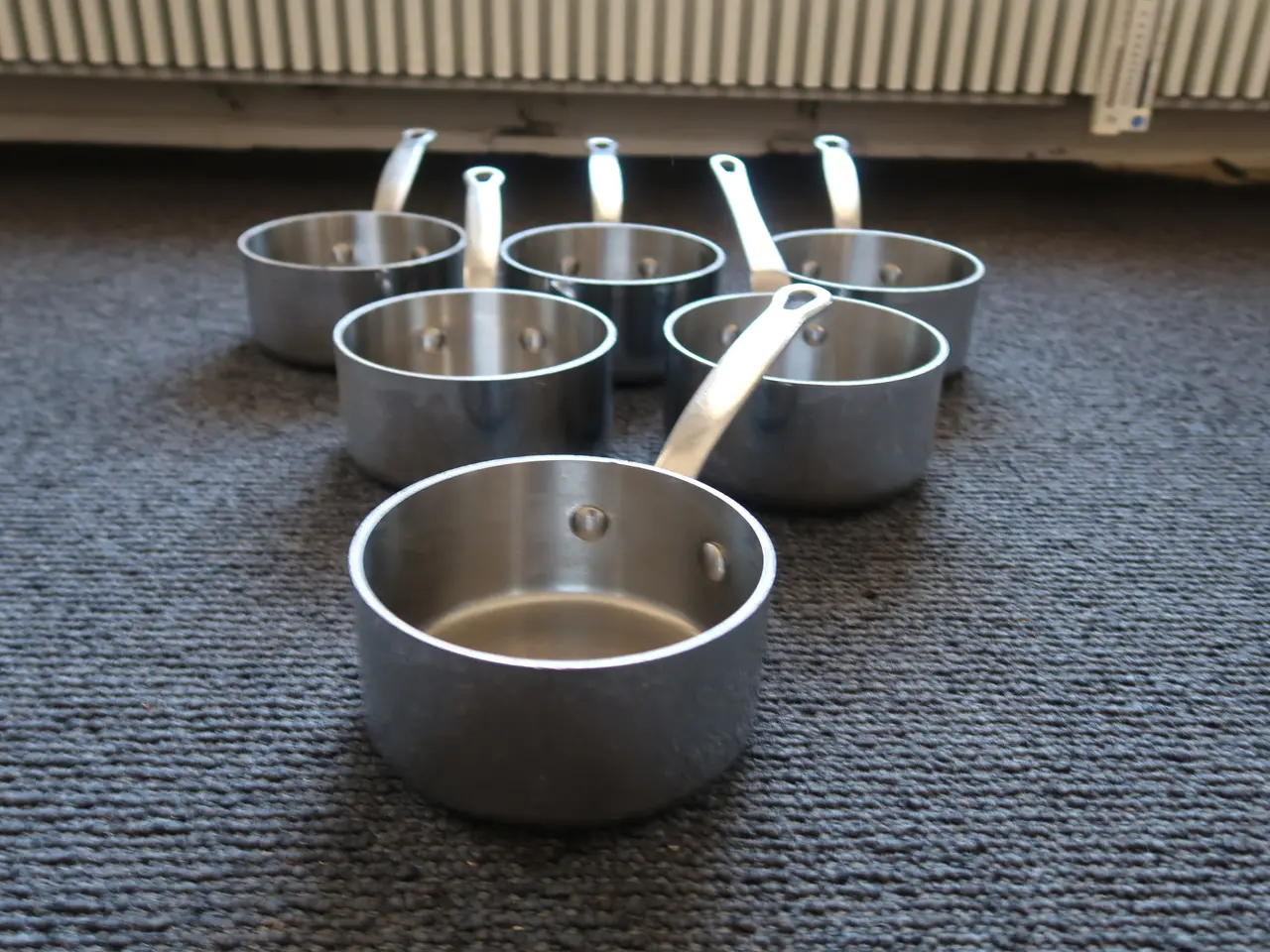 Billede 1 - 6 stk. Rustfri Ministegepande/gryde - Ø 10,5 cm
